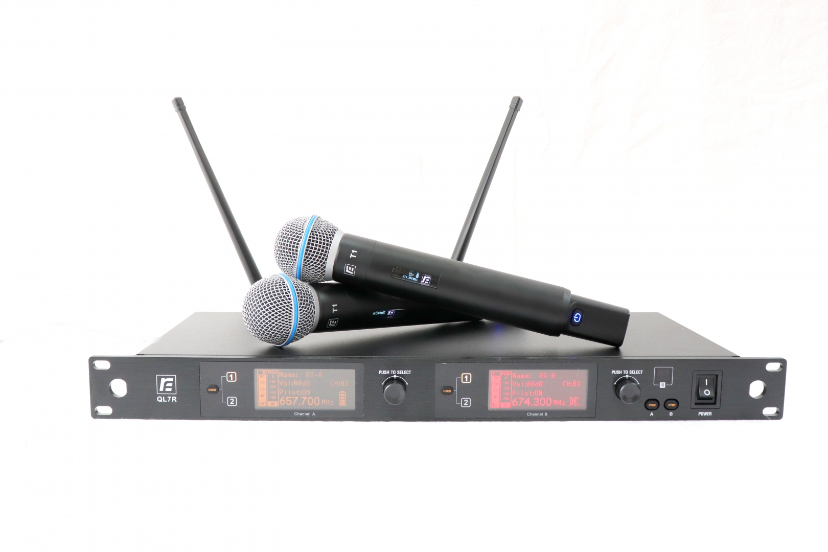 RFIntell QL7R/T1-B 720,500-754,000 МГц 2-канальная радиосистема с 2-мя ручными микрофонами в Ставропольском крае