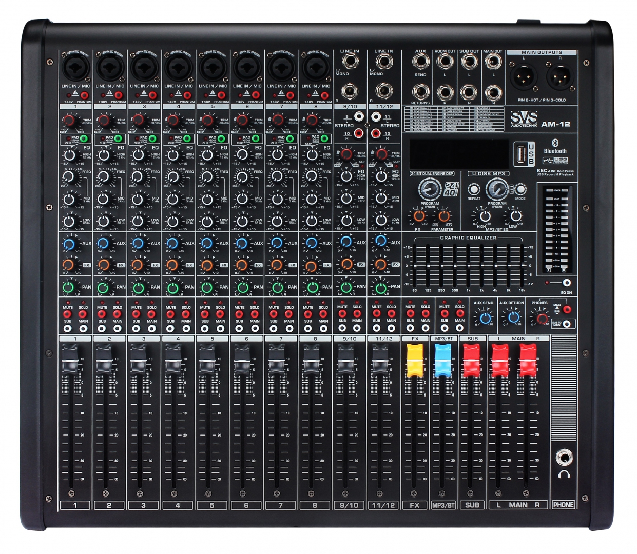 SVS Audiotechnik mixers AM-12 Микшерный пульт аналоговый, 12-канальный в Ставропольском крае