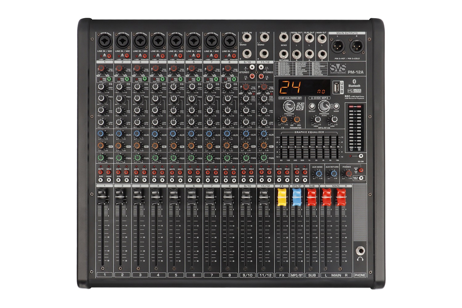 SVS Audiotechnik mixers PM-12A Активный аналоговый микшерный пульт, 12-канальный в Ставропольском крае
